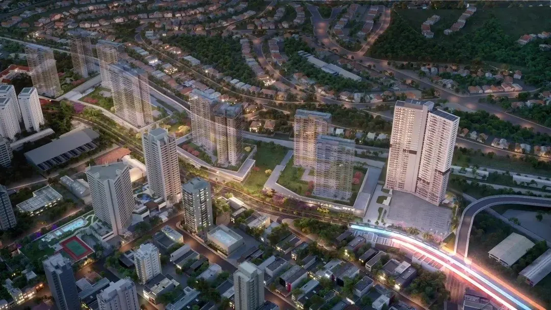 Vista em perspectiva do complexo Caminhos da Lapa, na Vila Anastácio